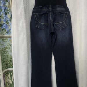 A Pea in the Pod  Maternity Blue Jeans M boot cut  Stretch Secret Fit Belly